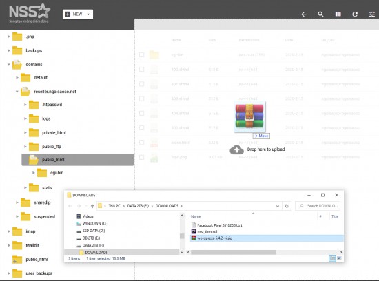 File manage - Quản lý file của Directadmin đã ăn đứt Cpanel?