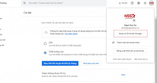 Hướng dẫn sao lưu backup Google Photos, khi Google đã không còn miễn phí lưu lượng.