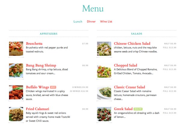  Thiết kế website nhà hàng