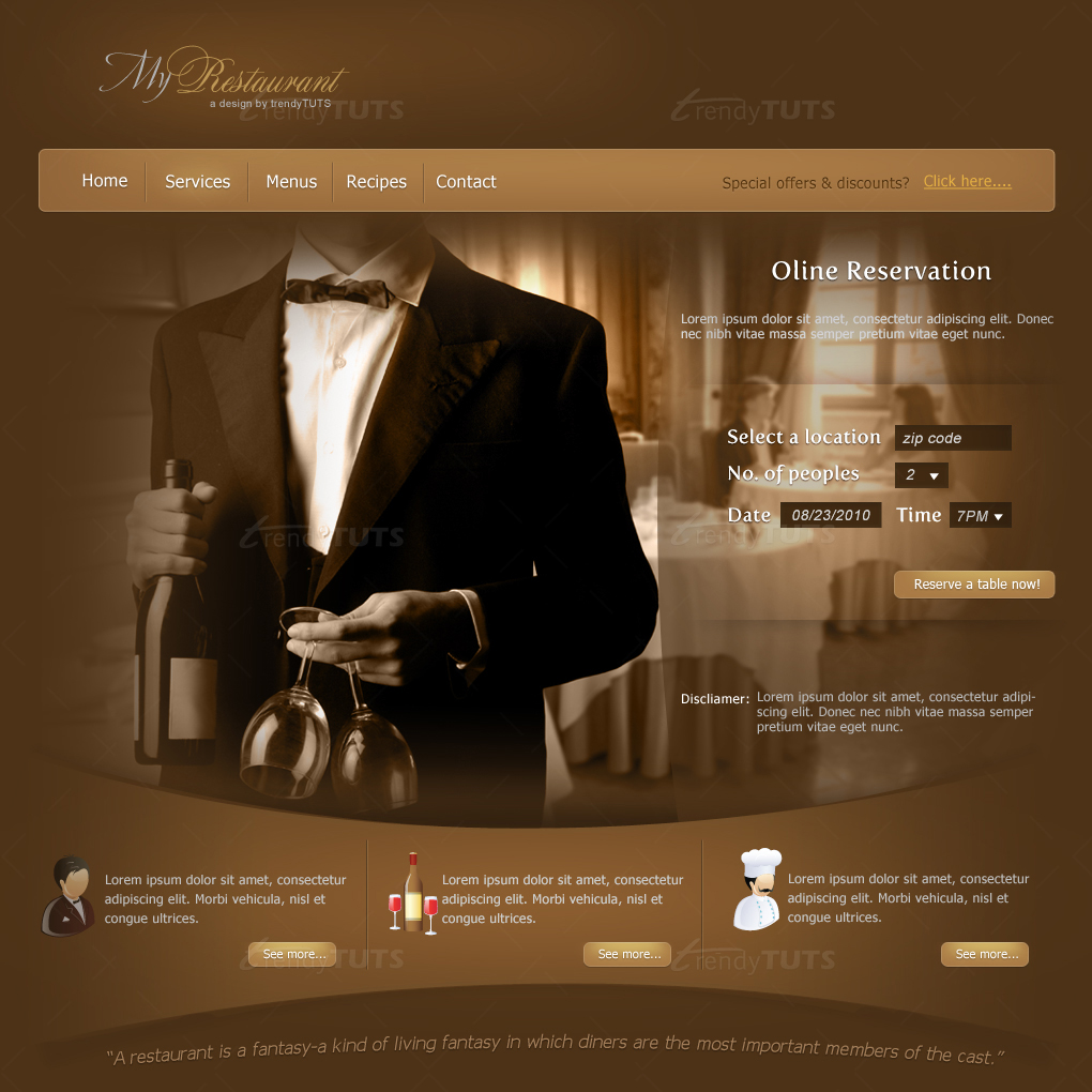 Thiết kế website nhà hàng