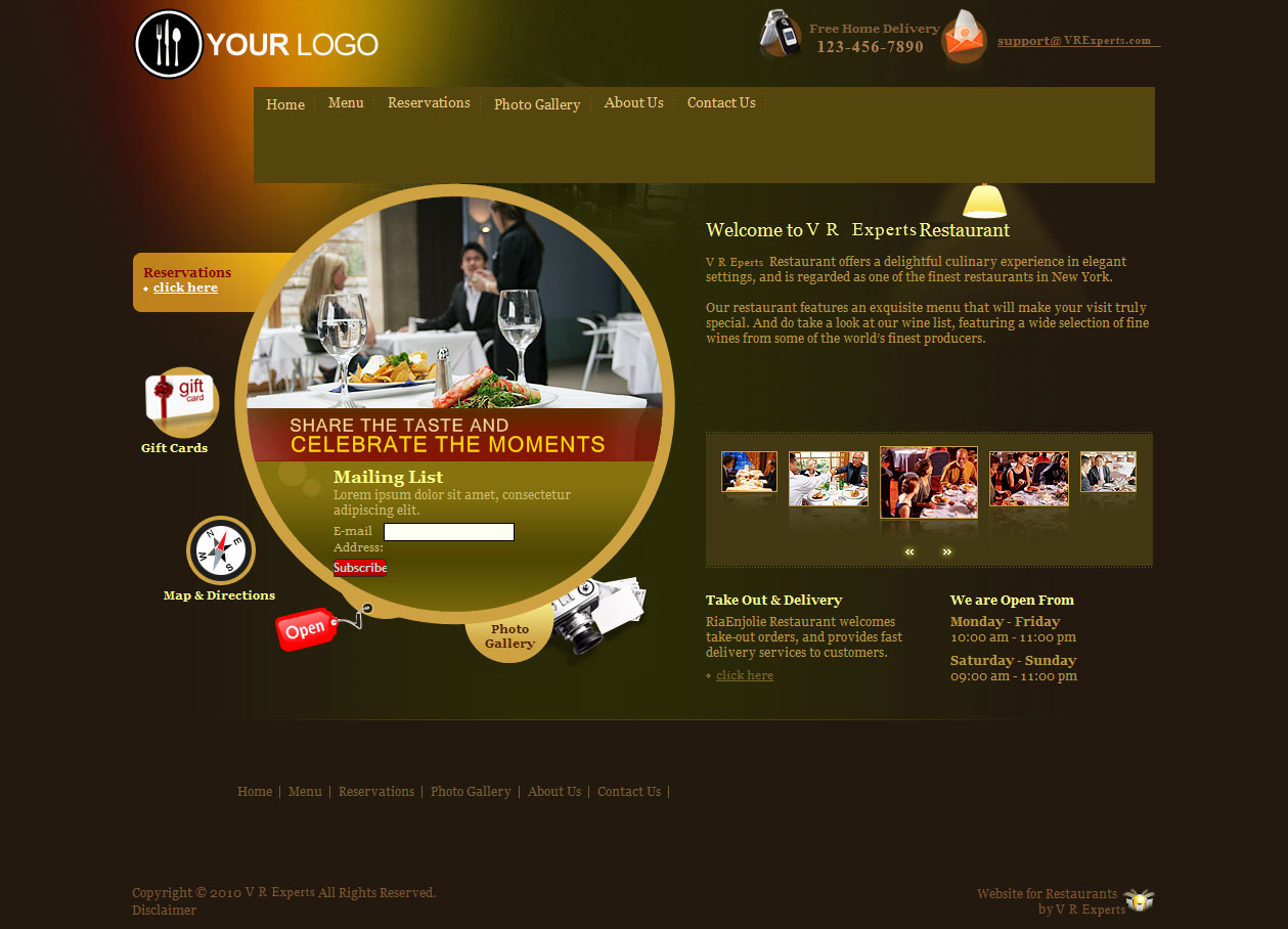 Thiết kế website nhà hàng