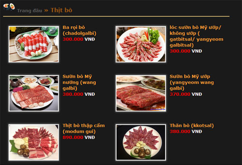  Thiết kế website nhà hàng