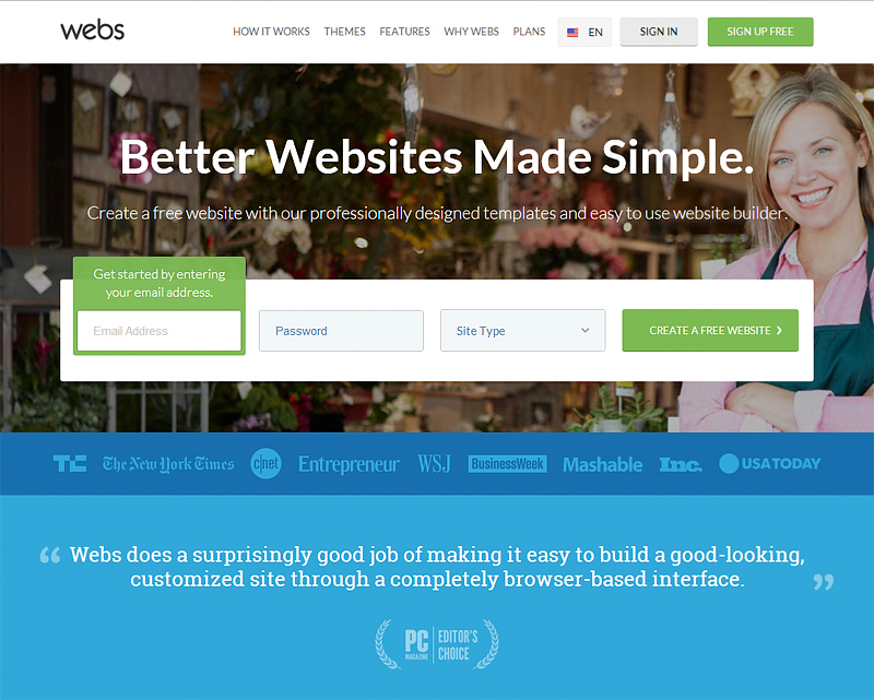 webs free web builder