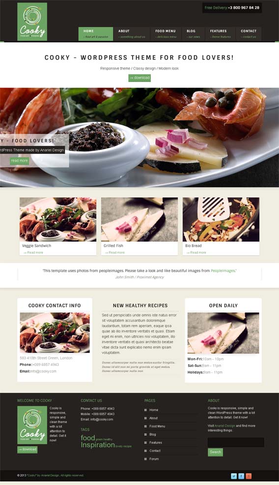 Cooky WordPress Theme Themeforest