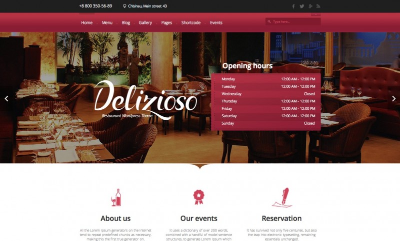 Delizioso Responsive WordPress Theme