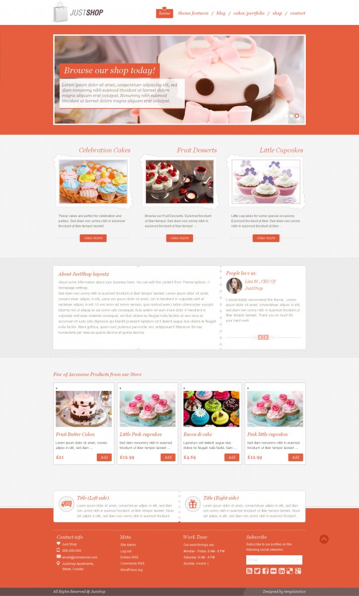 JustShop WordPress Theme