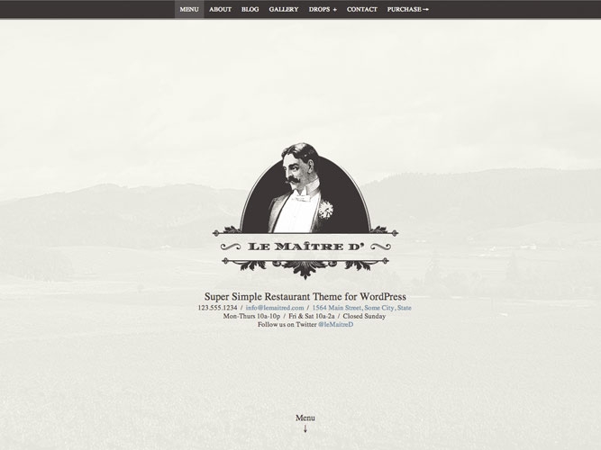 Le Maitre D WordPress Theme Themeforest