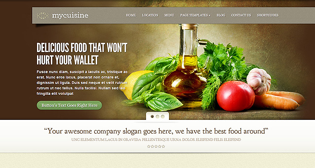 MyCuisine WordPress Theme