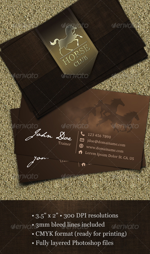 Horse Club Business Card