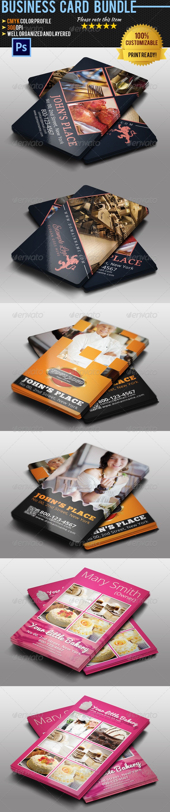 Restaurant Business Card Bundle