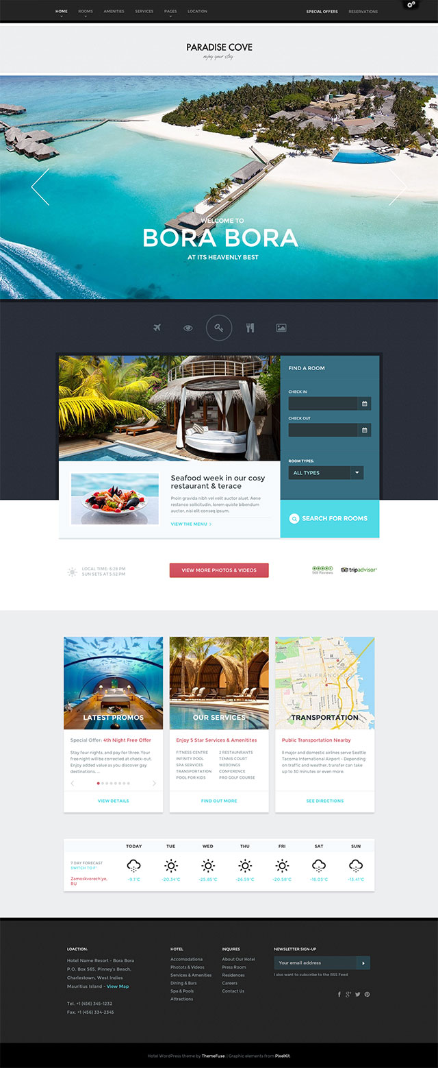 Cảm hứng thiết kế từ 27 website khách sạn tốt nhất (P.1)