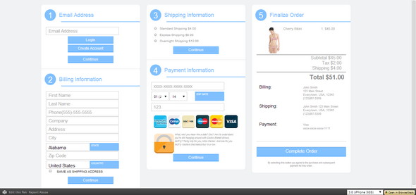 Tải miễn phí12 checkout form cho website của bạn