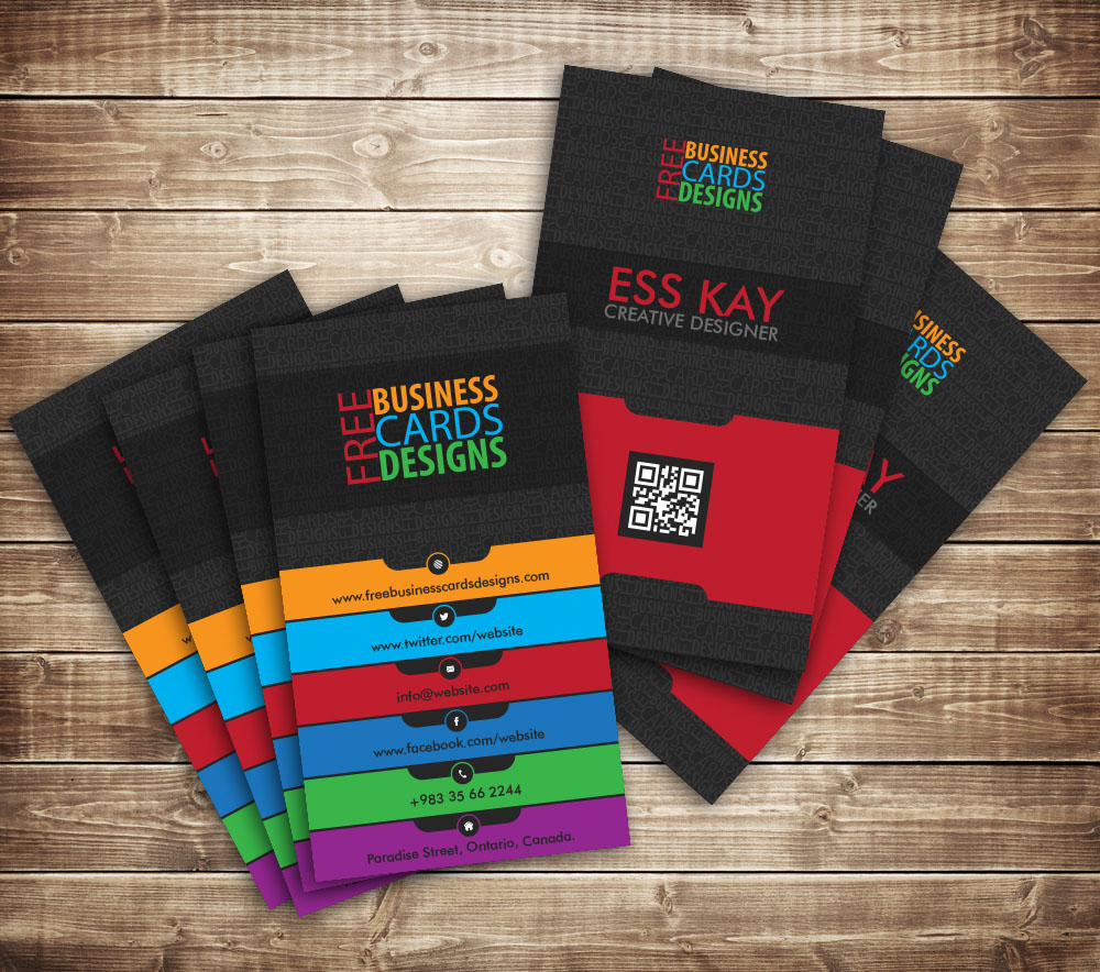 Free-Stylish-Business-Card-With-QR-Code-2015