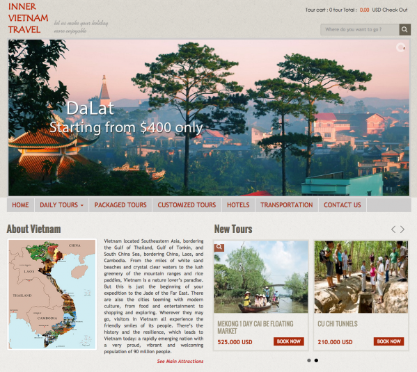 Một trang web du lịch do Ngôi Sao Số thực hiện