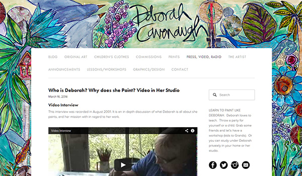 Deborah Cavanaugh do hoa ve tay thiet ke web