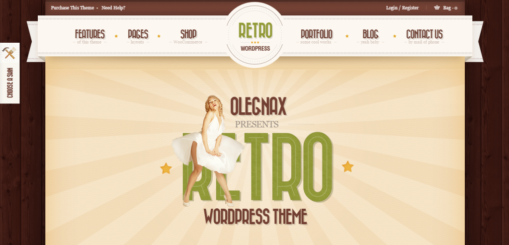 retro vintage thiet ke web 