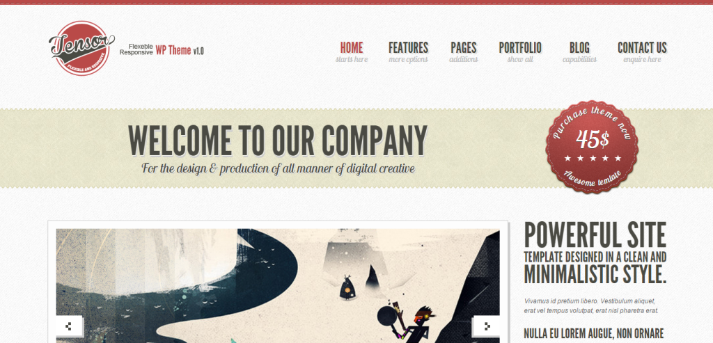 tensor thiet ke web vintage retro