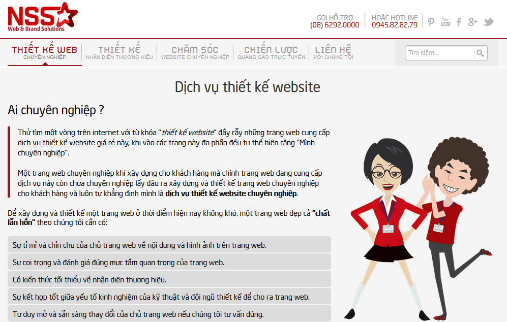 ca tinh thuong hieu tren trang web