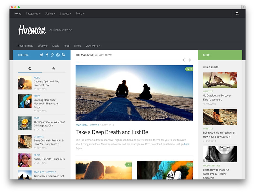 hueman magazine layout