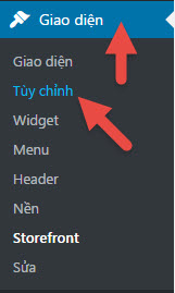 Tùy chỉnh trang web wp