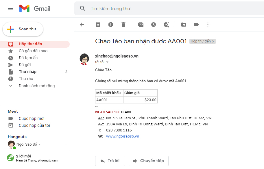 mail merge giua gmail va google sheets 1