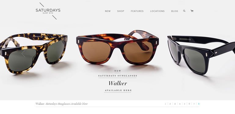 The Saturdays Surf NYC website example of Ecommerce web design
