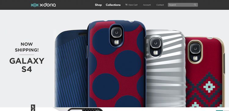 The X-Doria website example of Ecommerce Sites design