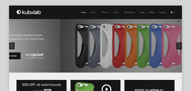 The Kubxlab website example of Ecommerce web design