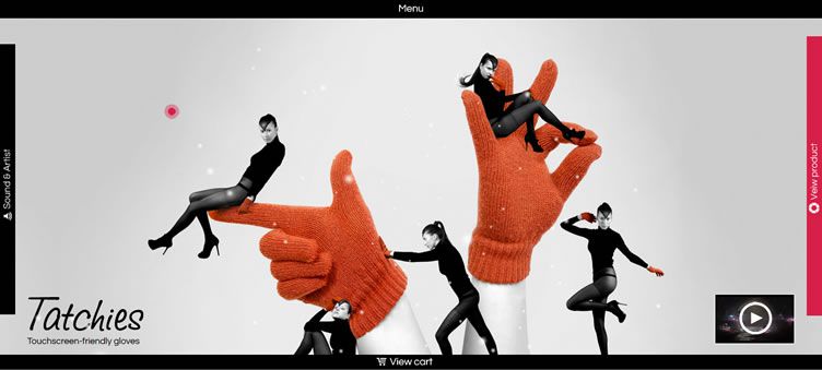 The Tatchies website example of Ecommerce Sites design