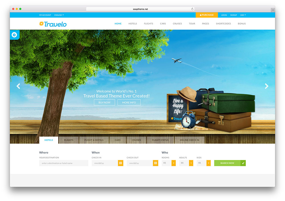 Giao diện web du lịch Book Your Travel